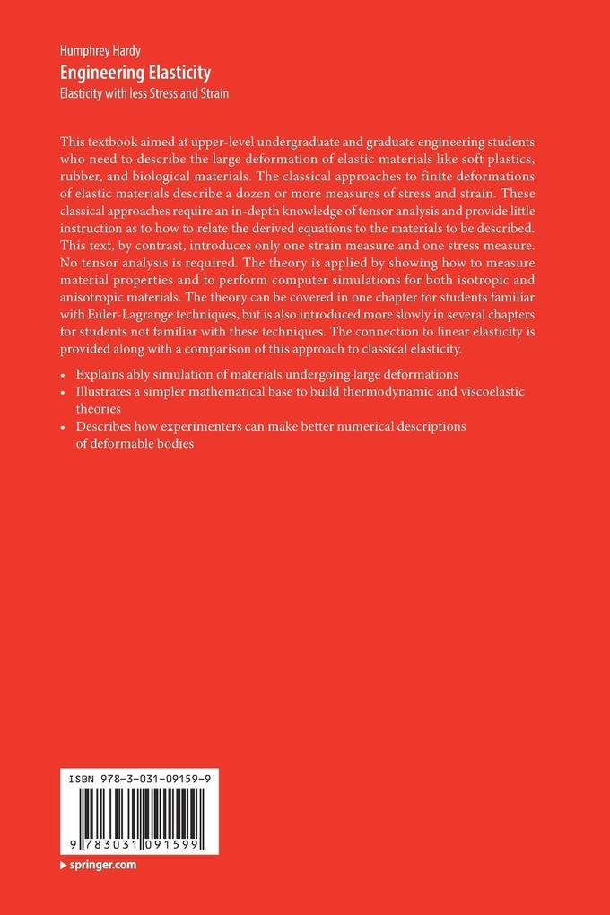 Weitere Ansicht: Engineering Elasticity | Humphrey Hardy