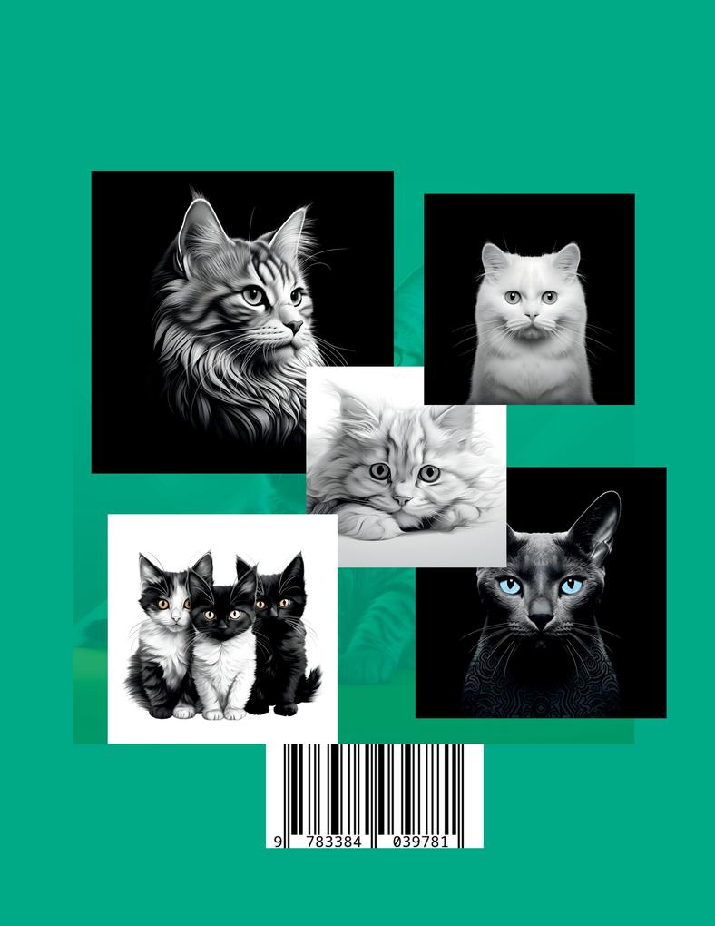 Weitere Ansicht: Malbuch Katze "Fotorealistisch". | LucyŽs Schwarze Malbücher, Lucys Schwarze Malbücher