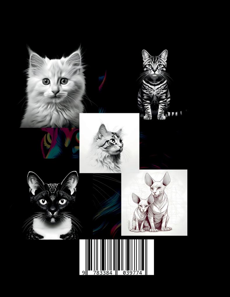 Weitere Ansicht: Katzen Malbuch "Fotorealistisch". | LucyŽs Schwarze Malbücher, Lucys Schwarze Malbücher