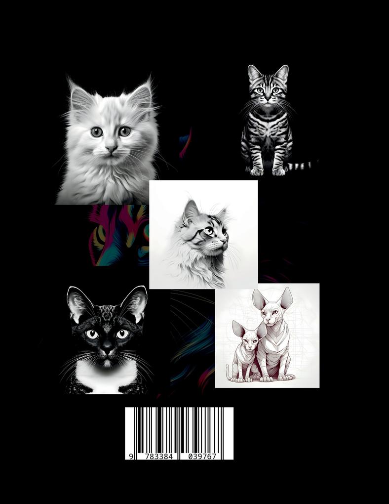 Weitere Ansicht: Katzen Malbuch "Fotorealistisch". | LucyŽs Schwarze Malbücher, Lucys Schwarze Malbücher
