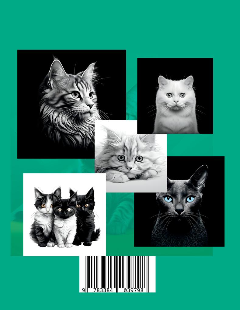 Weitere Ansicht: Malbuch Katze "Fotorealistisch". | LucyŽs Schwarze Malbücher, Lucys Schwarze Malbücher