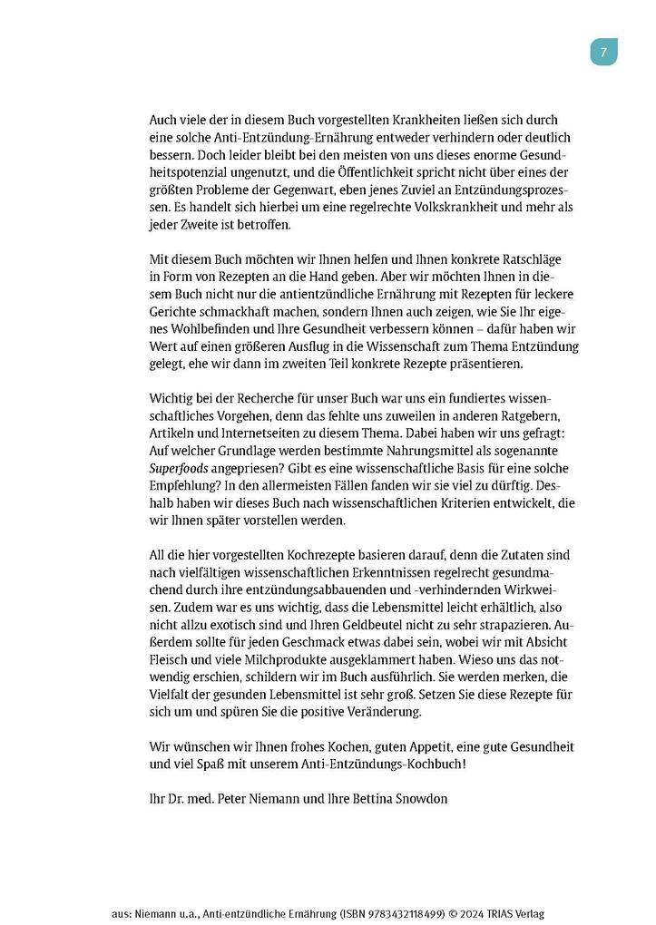Weitere Ansicht: Medical Cooking: Antientzündliche Ernährung | Peter Niemann, Bettina Snowdon