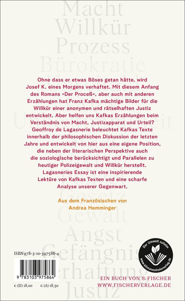 Weitere Ansicht: Kafka misstrauen | Geoffroy de Lagasnerie