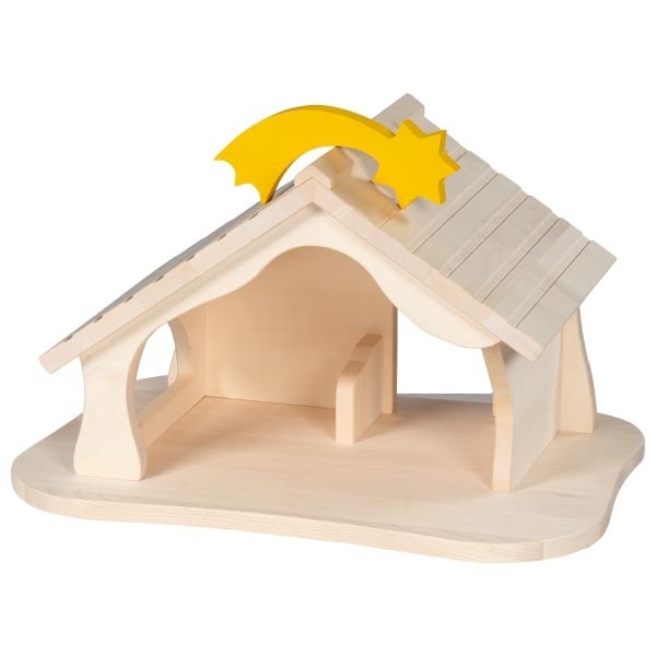 Weitere Ansicht: Goki 80612 - Krippe/Puppenhaus, Holz natur, montiert