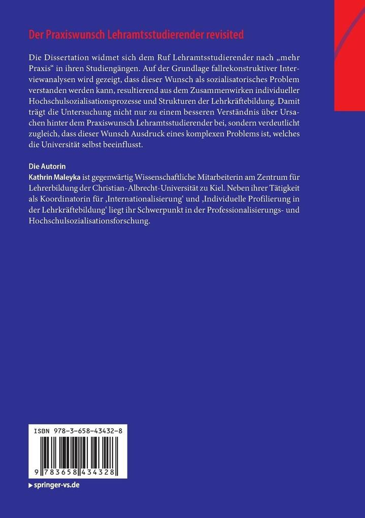 Weitere Ansicht: Der Praxiswunsch Lehramtsstudierender revisited | Kathrin Maleyka