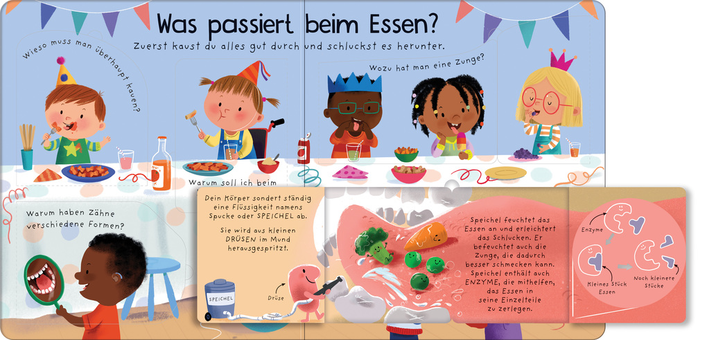 Weitere Ansicht: Erstes Aufklappen und Verstehen: Kauen, schlucken und verdauen | Katie Daynes