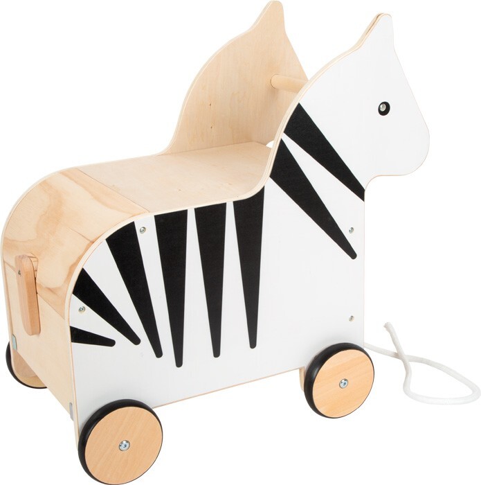 Weitere Ansicht: Small foot 12425 - Spielzeugkiste mit Rollen Zebra Wildlife, Holz, Griffhöhe: 42cm