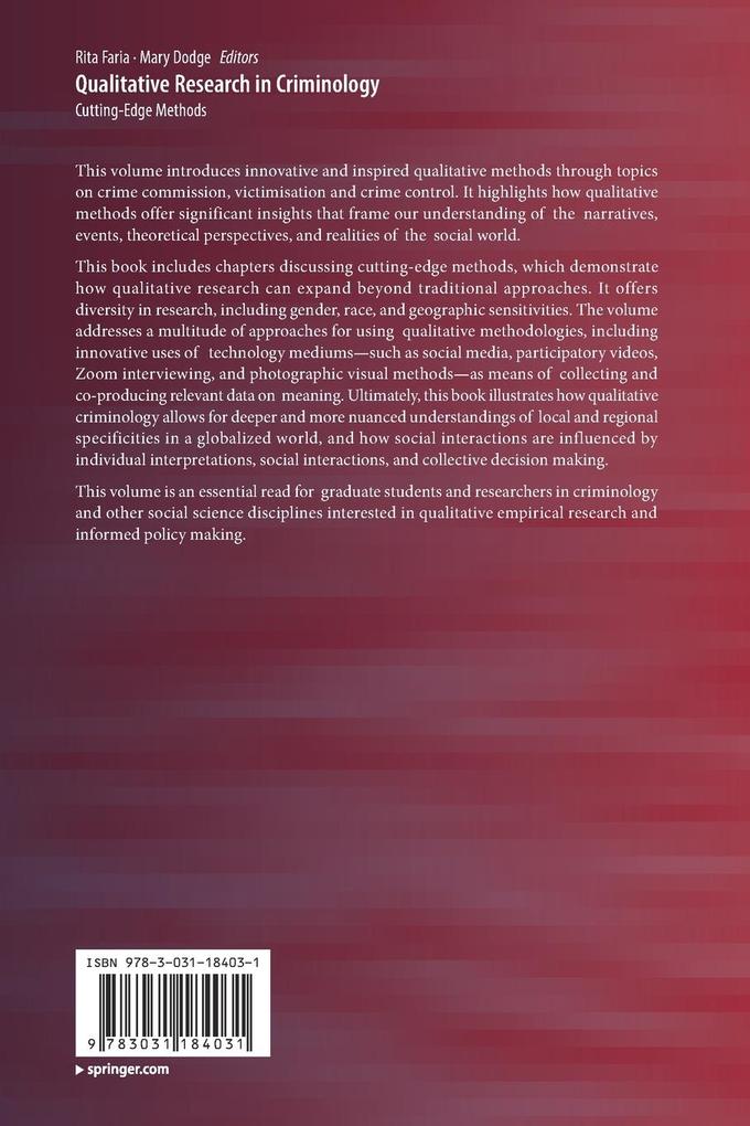 Weitere Ansicht: Qualitative Research in Criminology
