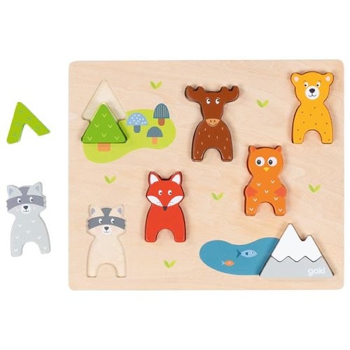 Weitere Ansicht: Goki 57364 - Einlegepuzzle Wilde Tiere