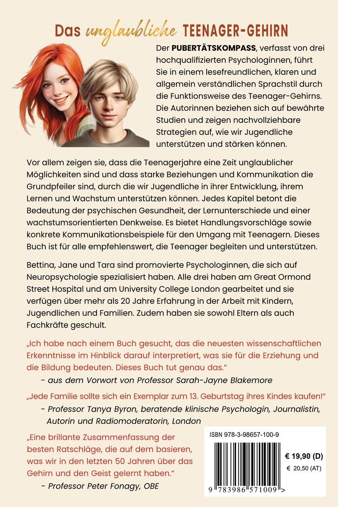 Weitere Ansicht: Das unglaubliche TEENAGER-GEHIRN | Bettina Hohnen, Jane Gilmour, Tara Murphy