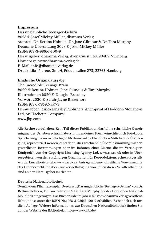 Weitere Ansicht: Das unglaubliche TEENAGER-GEHIRN | Bettina Hohnen, Jane Gilmour, Tara Murphy