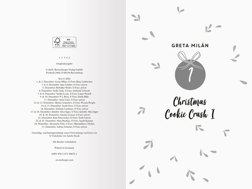 Weitere Ansicht: Mistletoe Moments. Ein Adventskalender. Lovestorys für 24 Tage plus Silvester-Special | Alexandra Flint, Sandra Grauer, Jennifer Alice Jager, Stefanie Lasthaus, Saskia Louis