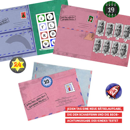 Weitere Ansicht: Nachwuchsagenten gesucht! 24 Briefe vom Geheimdienst. Adventskalender-Post zum Rätseln, Kombinieren und Knobeln | Hans Pieper