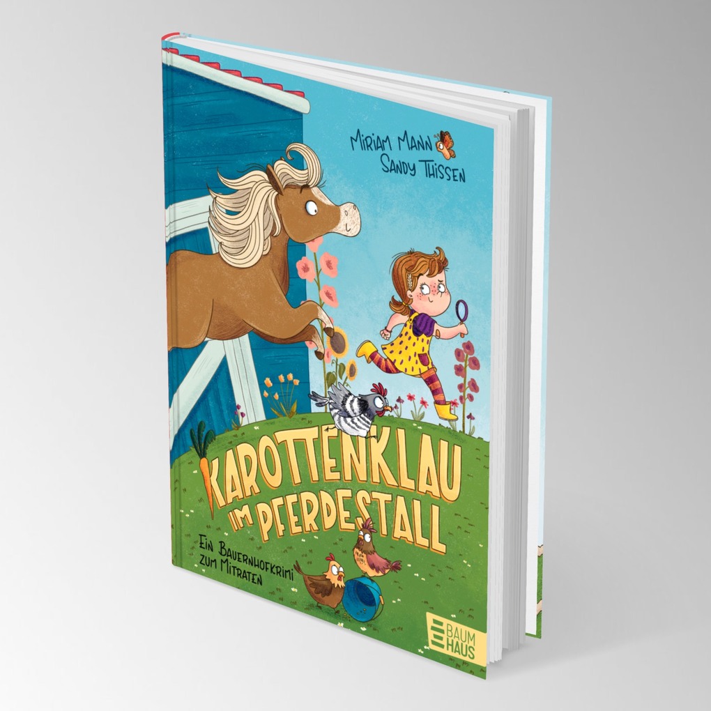 Weitere Ansicht: Karottenklau im Pferdestall - Ein Bauernhofkrimi zum Mitraten | Miriam Mann