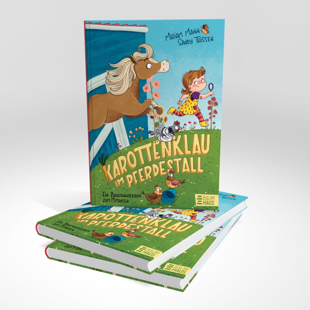 Weitere Ansicht: Karottenklau im Pferdestall - Ein Bauernhofkrimi zum Mitraten | Miriam Mann