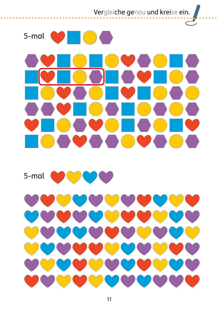 Weitere Ansicht: Mein Übungsheft Konzentration - Schulanfang: Wahrnehmung, logisches Denken | Ulrike Maier