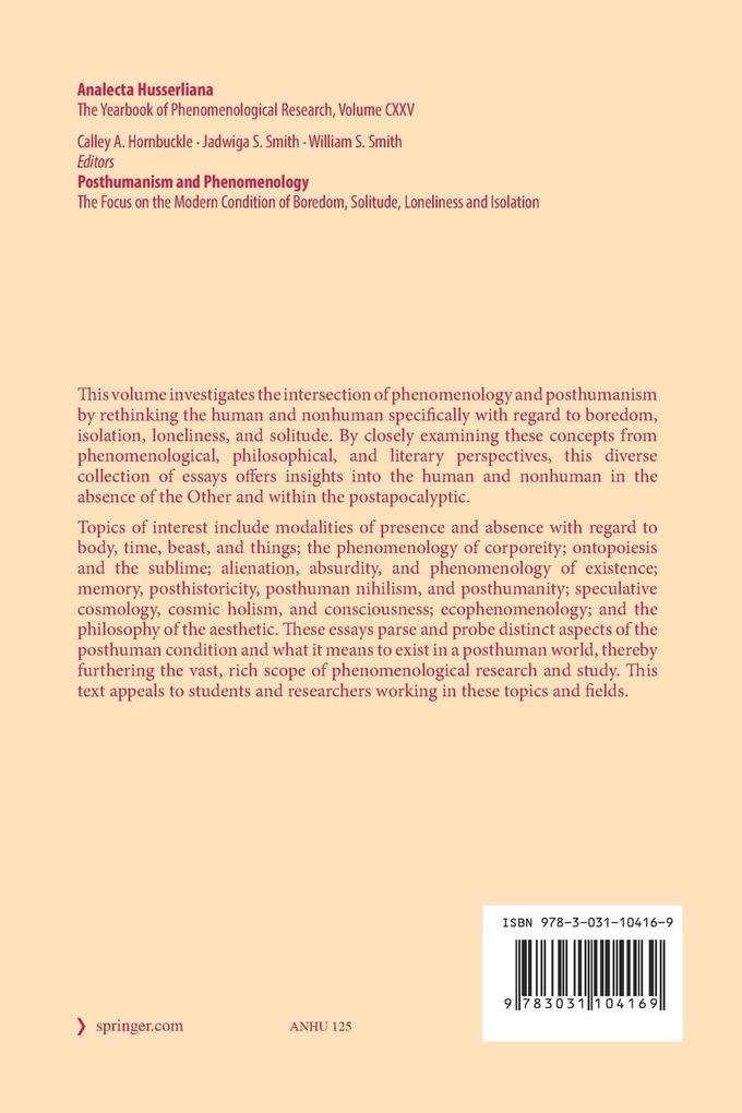 Weitere Ansicht: Posthumanism and Phenomenology