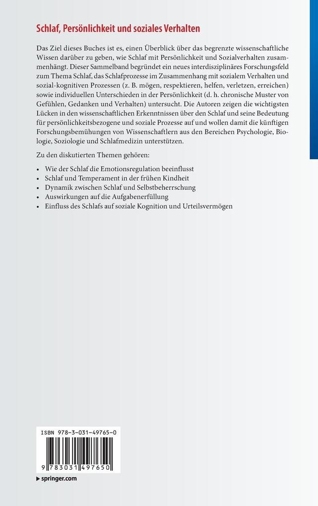 Weitere Ansicht: Schlaf, Persönlichkeit und soziales Verhalten