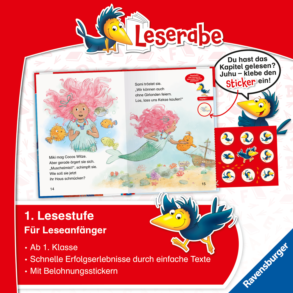 Weitere Ansicht: Leserabe 1. Lesestufe - Meermädchen Miki feiert Geburtstag | Alexandra Fabisch