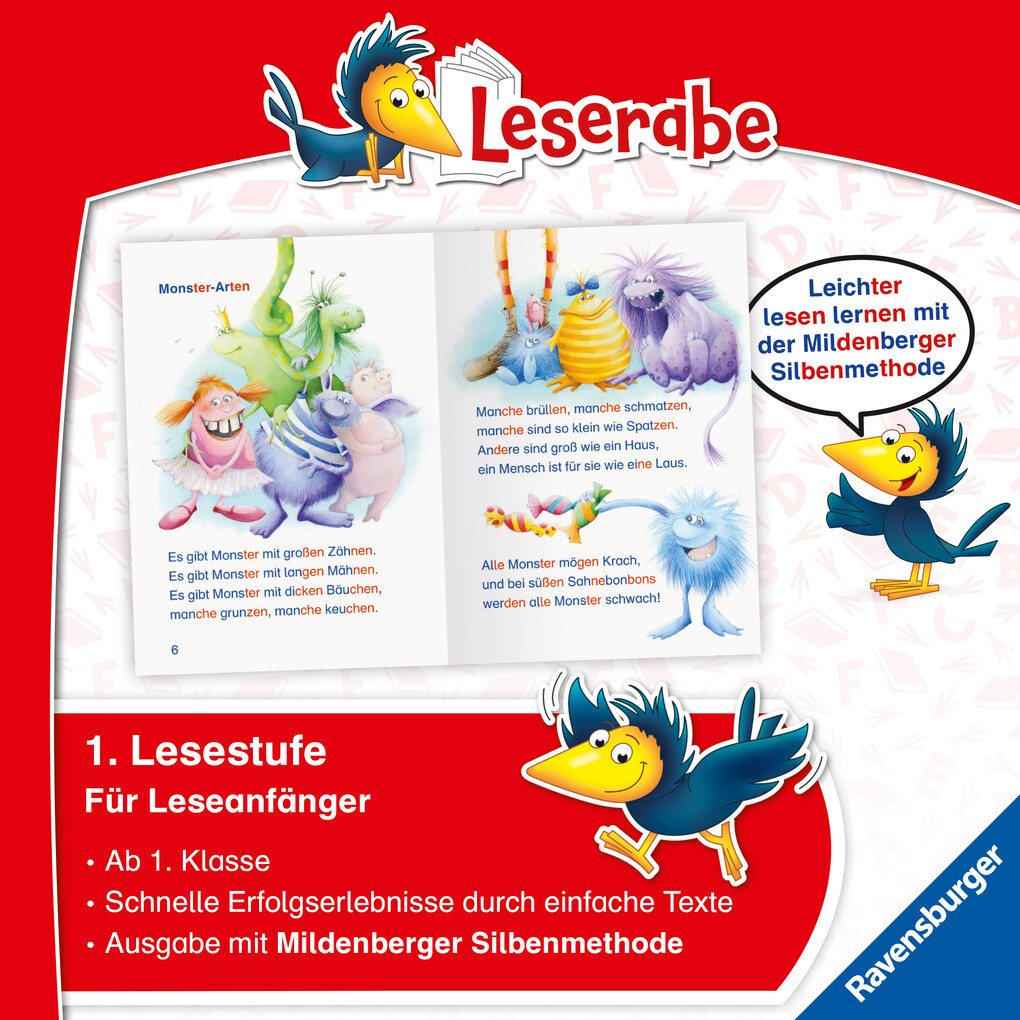 Weitere Ansicht: Leserabe mit Mildenberger Silbenmethode - Monstergeschichten | Cee Neudert