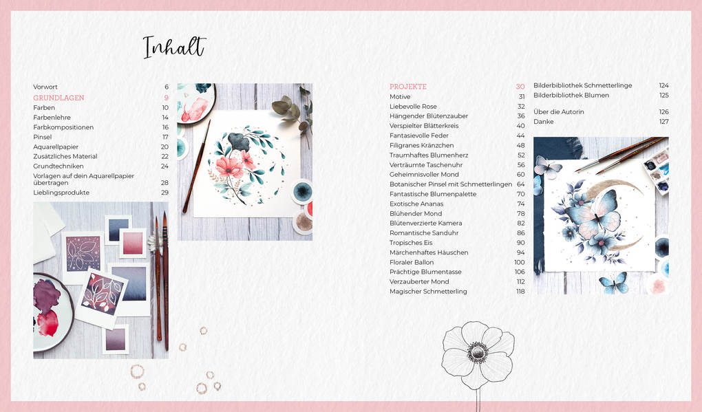 Weitere Ansicht: Watercolor - Fabelhafte Blütenwelten | Denise Rey