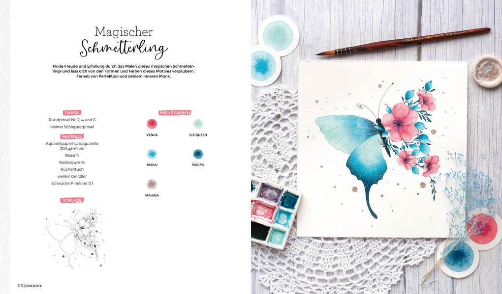 Weitere Ansicht: Watercolor - Fabelhafte Blütenwelten | Denise Rey