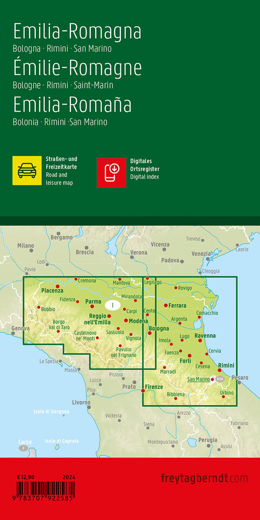 Weitere Ansicht: freytag & berndt Straßenkarte Emilia-Romagna 1:150.000
