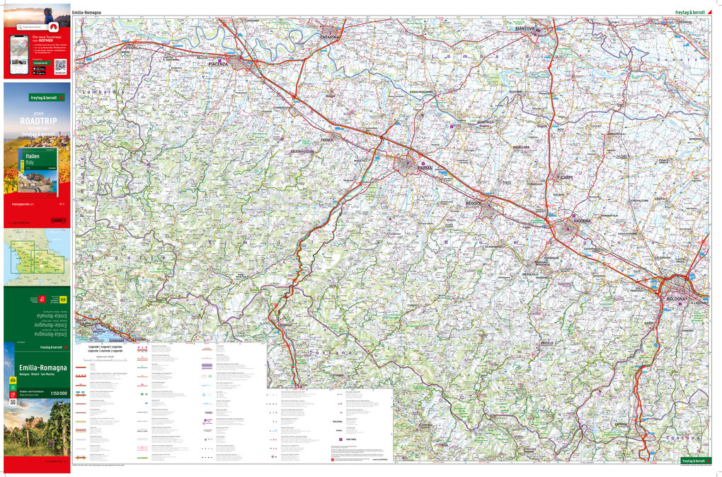 Weitere Ansicht: freytag & berndt Straßenkarte Emilia-Romagna 1:150.000
