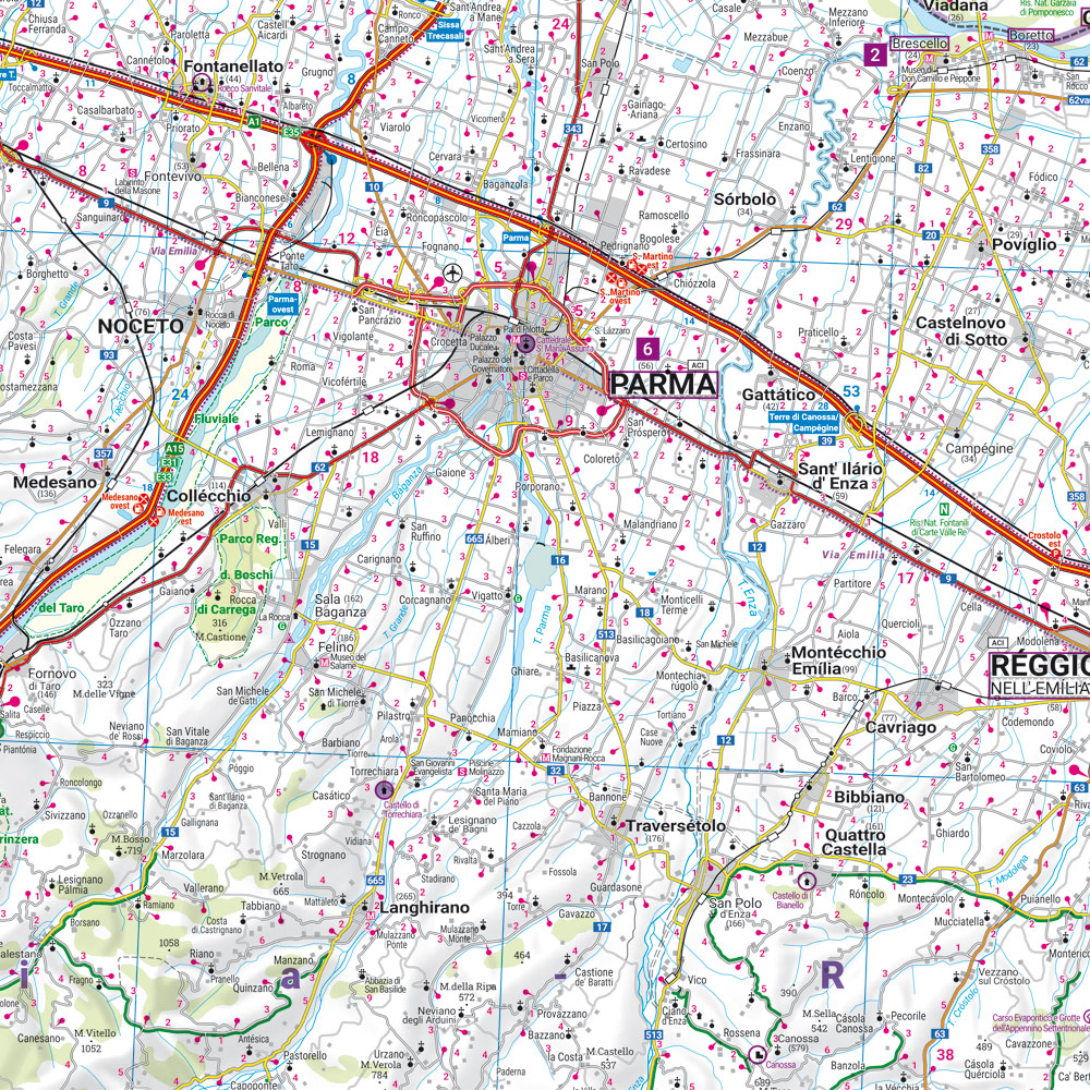 Weitere Ansicht: freytag & berndt Straßenkarte Emilia-Romagna 1:150.000