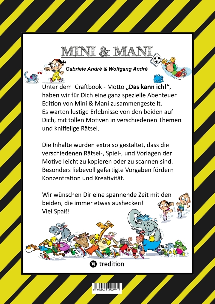 Weitere Ansicht: CRAFTBOOK - ABENTEUER - 140 BLATT SPECIAL-EDTITION - MEHR FARBE - THEMENWELTEN - MALMOTIVE - RÄTSEL - TIERE - ZIRKUS | Gabriele André, Wolfgang André