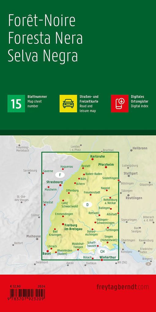 Weitere Ansicht: freytag & berndt Straßenkarte Schwarzwald 1:150.000