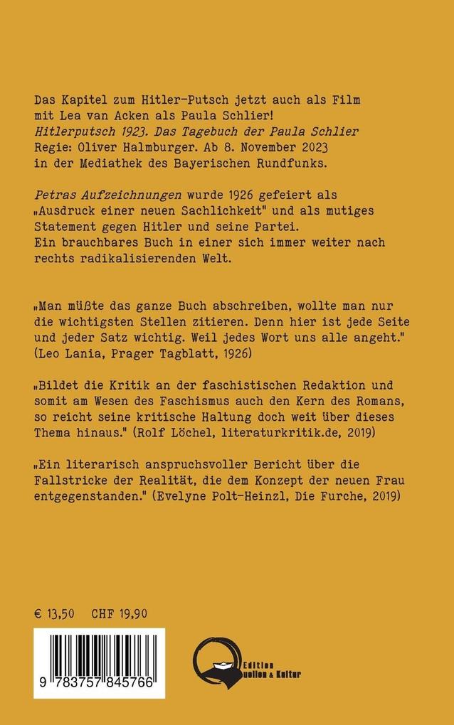 Weitere Ansicht: Petras Aufzeichnungen | Paula Schlier, Ursula A. Schneider