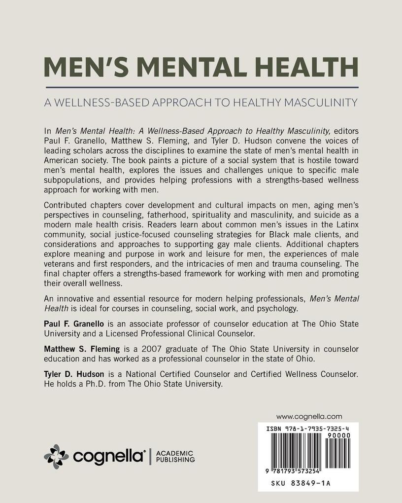 Weitere Ansicht: Men's Mental Health | Paul F. Granello, Matthew S. Fleming, Tyler D. Hudson