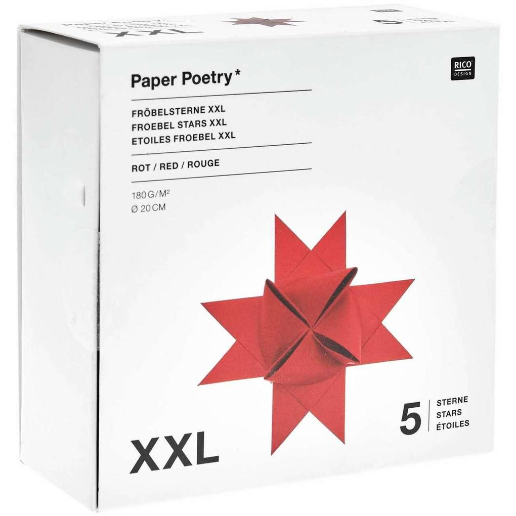 Weitere Ansicht: Fröbelsterne XL, rot FSC MIX