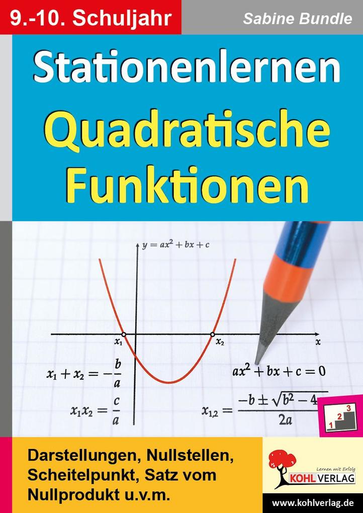 Produktbild: Stationenlernen Quadratische Funktionen | Sabine Bundle