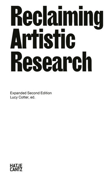 Produktbild: Reclaiming Artistic Research | Tomás Celizna