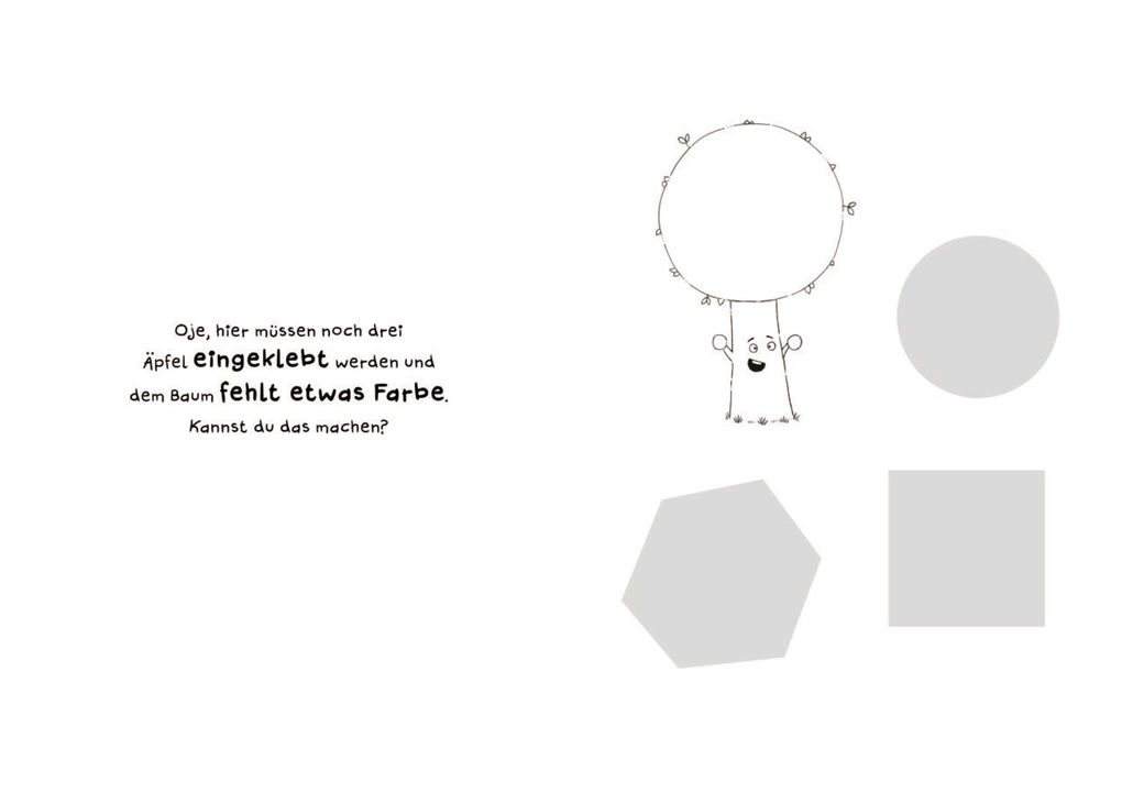 Weitere Ansicht: Schüttel den Apfelbaum - Das Ausschneidebuch. Schneiden, kleben, malen für Kinder ab 3 Jahren | Nico Sternbaum