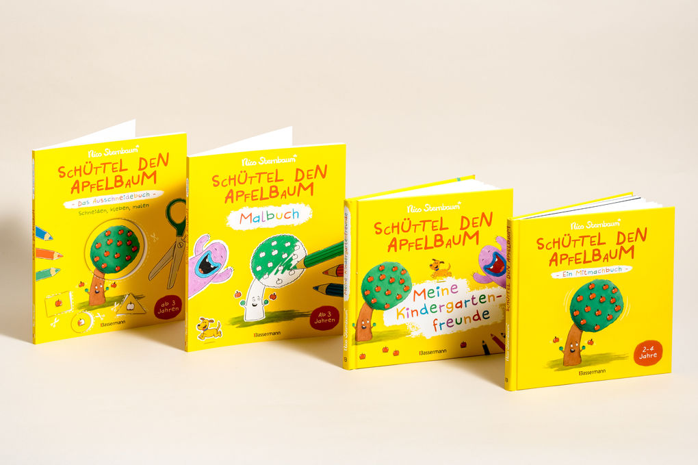 Weitere Ansicht: Schüttel den Apfelbaum - Das Ausschneidebuch. Schneiden, kleben, malen für Kinder ab 3 Jahren | Nico Sternbaum