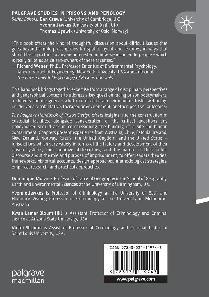 Weitere Ansicht: The Palgrave Handbook of Prison Design