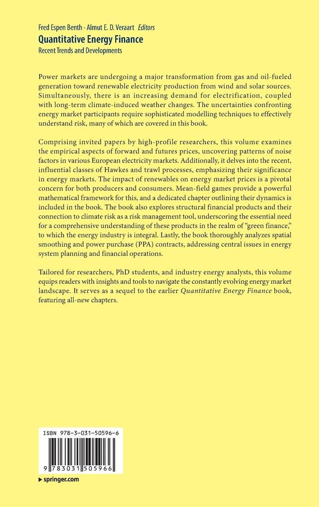 Weitere Ansicht: Quantitative Energy Finance