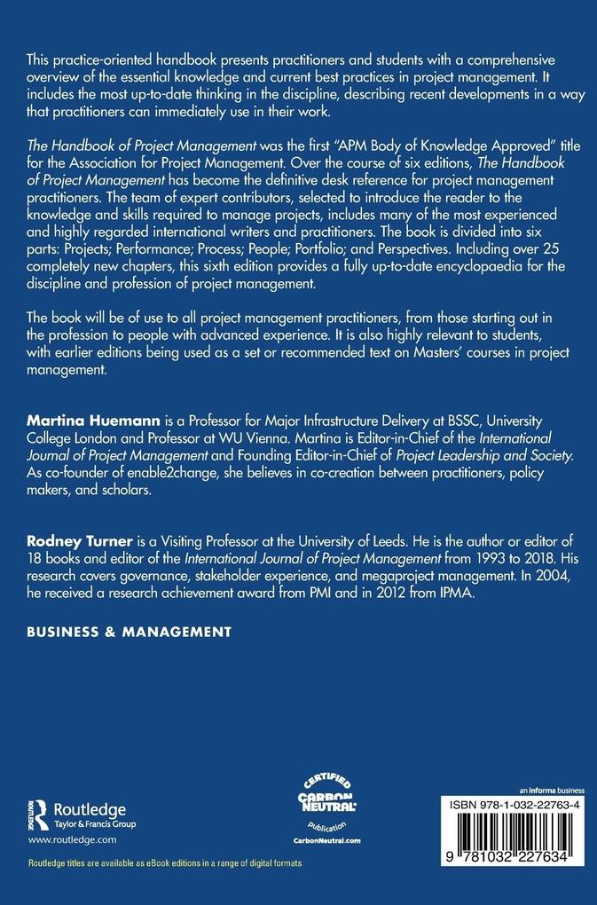 Weitere Ansicht: The Handbook of Project Management