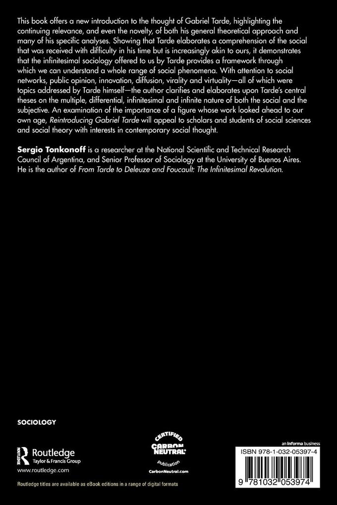 Weitere Ansicht: Reintroducing Gabriel Tarde | Sergio Tonkonoff