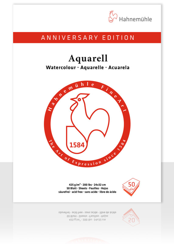 Produktbild: Hahnemühle Papier Anniversary Edition - Aquarell, 24 x 32 cm, 425 g/m²