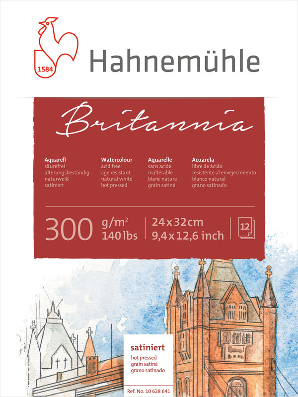 Produktbild: Hahnemühle Papier Britannia, 24 x 32 cm, 300 g/m²