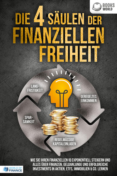 Produktbild: Die 4 Säulen der finanziellen Freiheit: Wie Sie Ihren finanziellen IQ exponentiell steigern und alles über Finanzen, Geldanlange und erfolgreiche Investments in Aktien, ETFs, Immobilien & Co. lernen | World of Finance