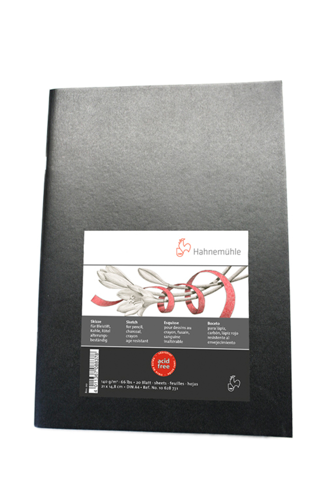Produktbild: Hahnemühle Papier Sketch Booklet Black, DIN A 4, 140 g/m²