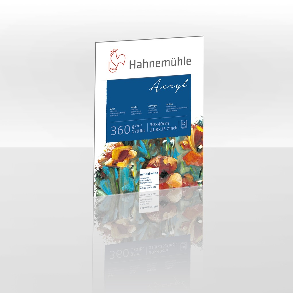 Produktbild: Hahnemühle Papier Acryl 360, 30 x 40 cm, 360 g/m²