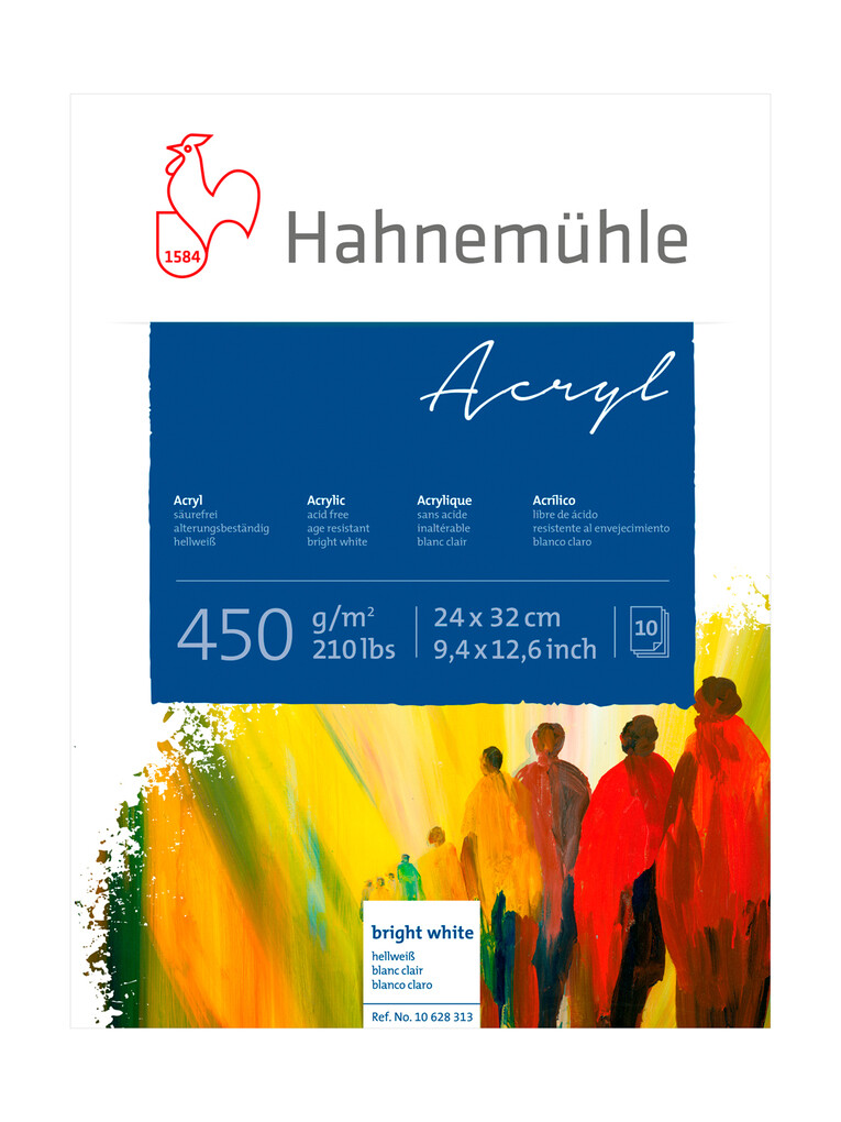 Produktbild: Hahnemühle Papier Acryl 450, 24 x 32 cm, 450 g/m²