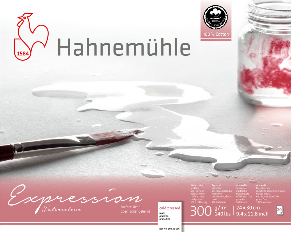Weitere Ansicht: Hahnemühle Papier Expression Watercolour, 24 x 30 cm, 300 g/m²