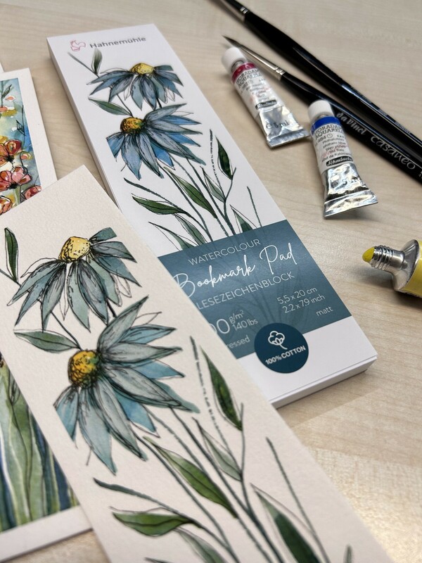 Weitere Ansicht: Hahnemühle Papier Lesezeichenblock, 5,5 x 20 cm, 300 g/m²